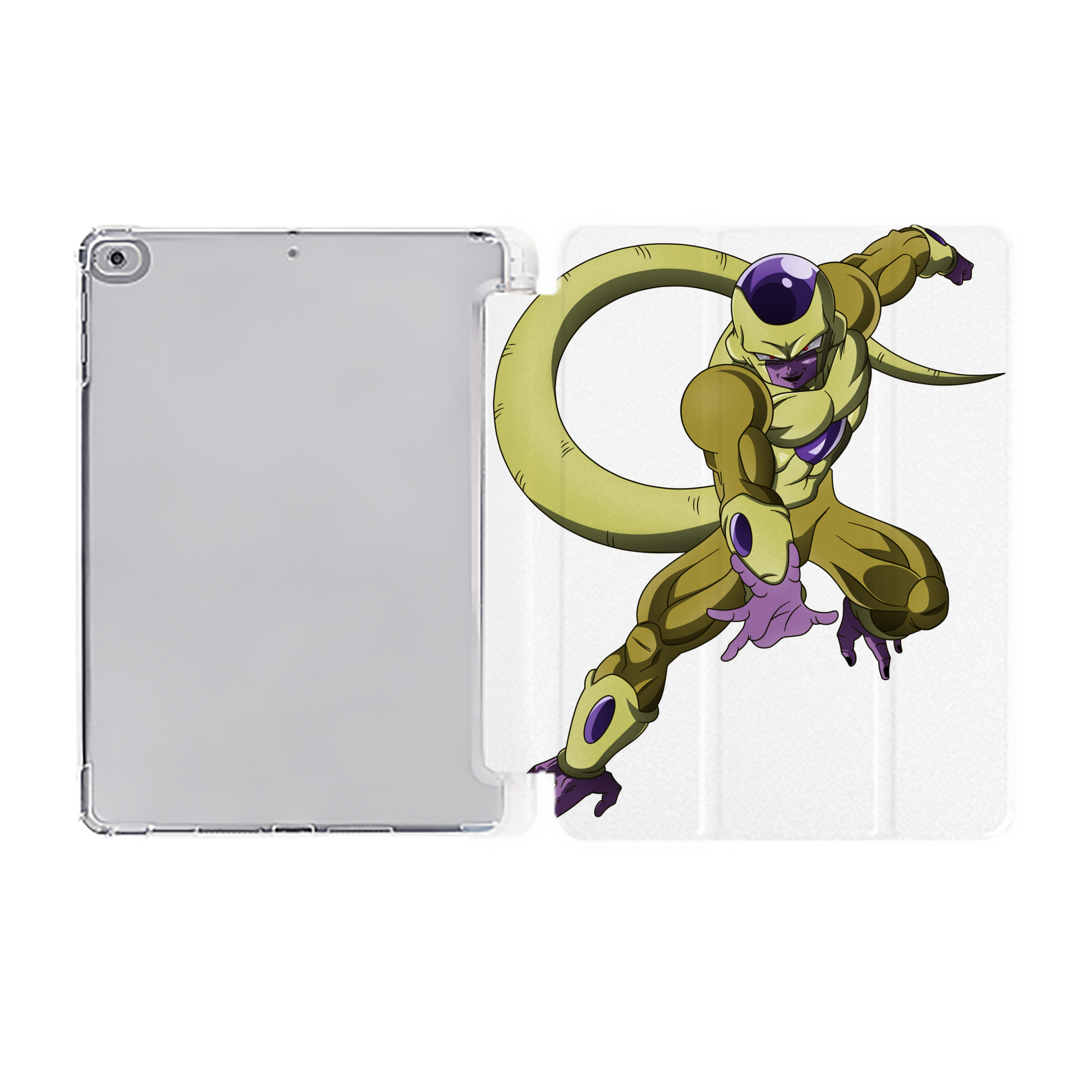 （画像用） ドラゴンボール フリーザ DRAGON BALL Frieza IPad ケース ペン収納付き 三つ折りスタンド PUレザー×シリコン 対応機種9.5/10.5/10.9インチ